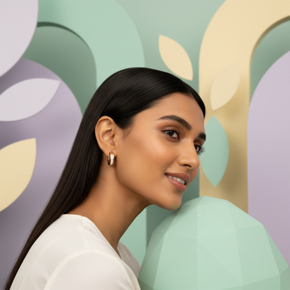 Chunky Huggie Hoop Earrings