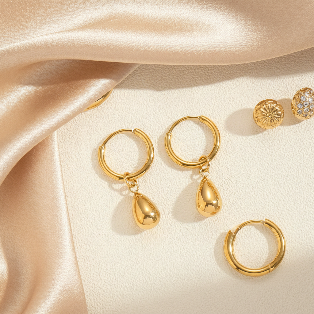 Aurelia Droplet Luxe Hoops