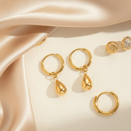 Aurelia Droplet Luxe Hoops