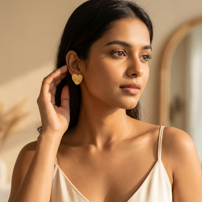 WovenHeart Textured Luxe Stud Earrings