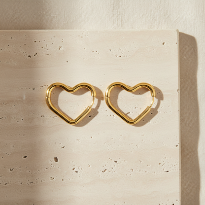 Celestia Heart Hoop Earring