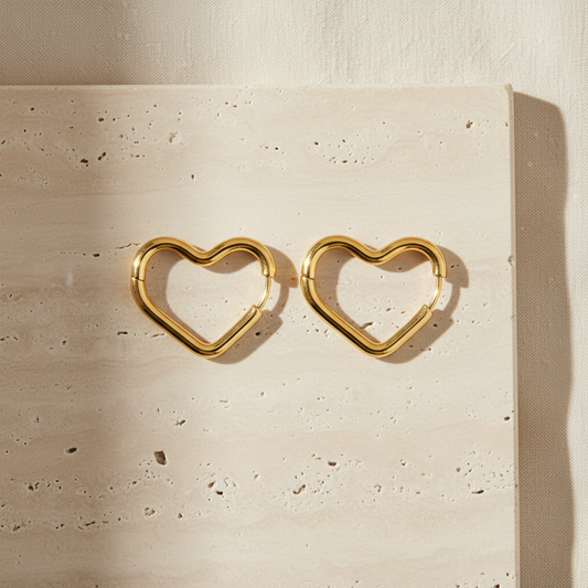 Celestia Heart Hoop Earring