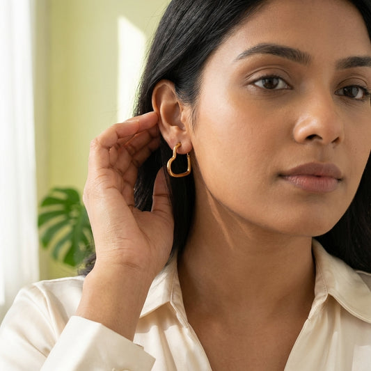 Celestia Heart Hoop Earring