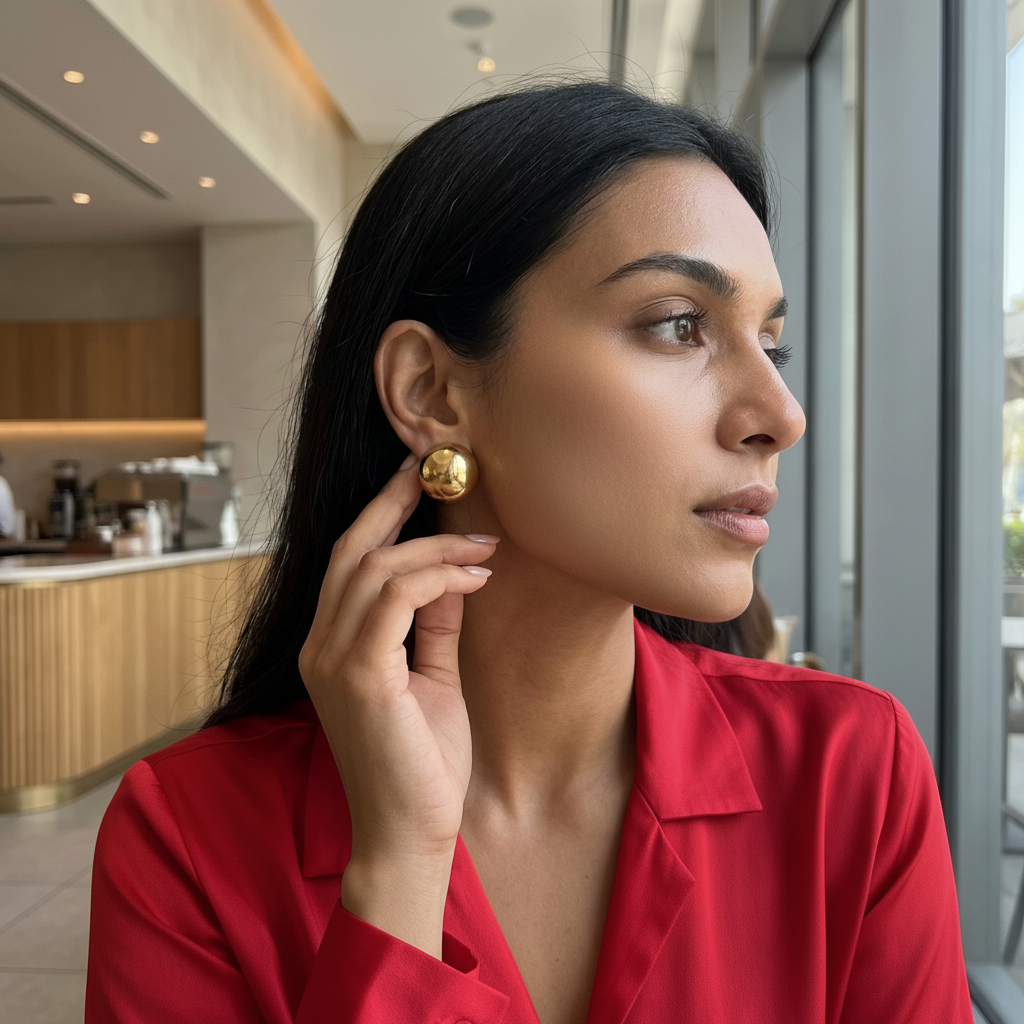 LuxeSphere Classic Ball Stud Earrings