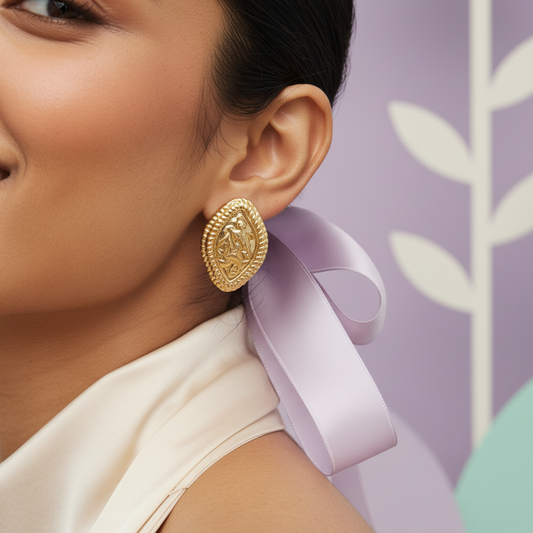 Golden Geo Luxe Studs