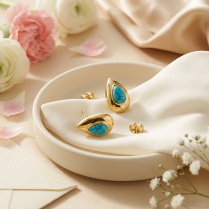 AquaDrop Luxe Stud Earrings