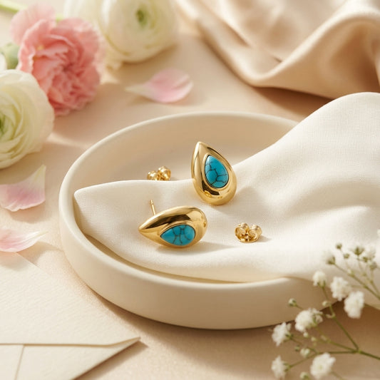 AquaDrop Luxe Stud Earrings