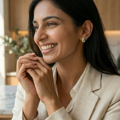 AquaDrop Luxe Stud Earrings