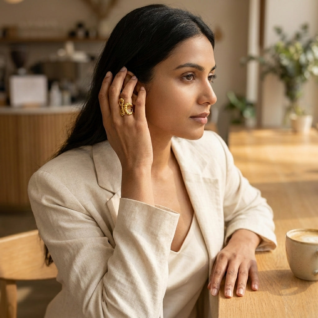 Aurelle Braided Gold Ring