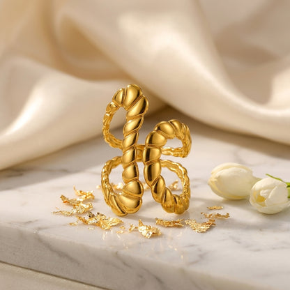 Aurelle Braided Gold Ring