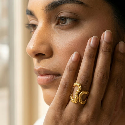 Aurelle Braided Gold Ring