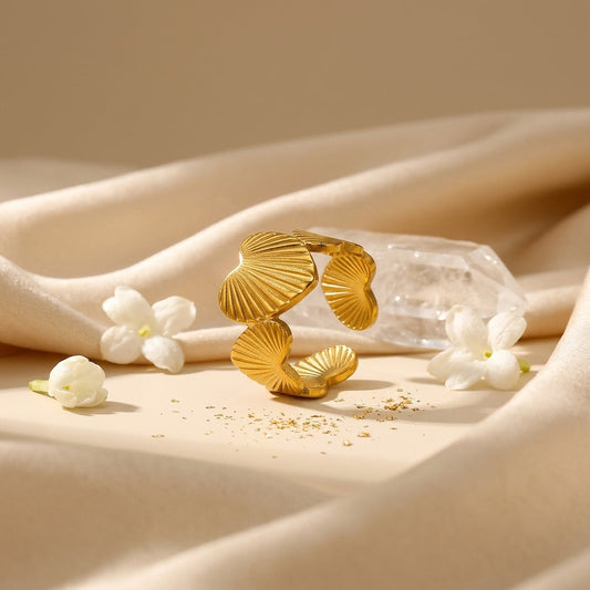 Celestia Heart Gold Ring
