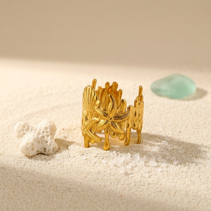 Marina Star Gold Ring