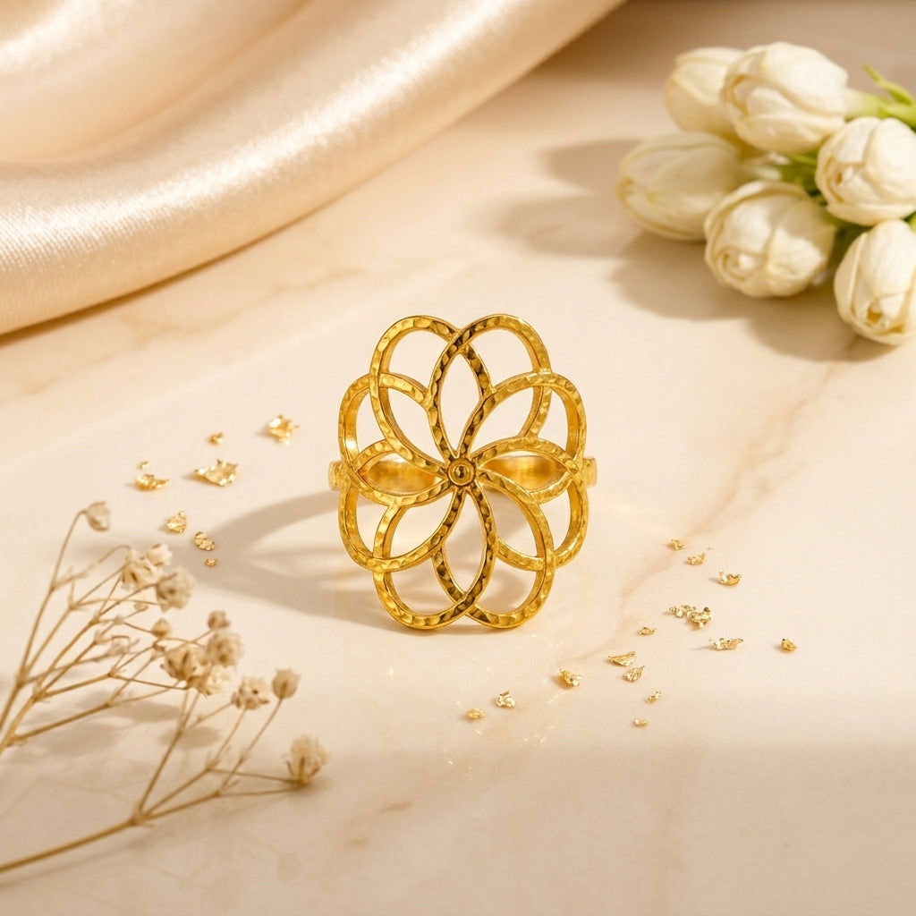 Flower Bloom Gold Ring