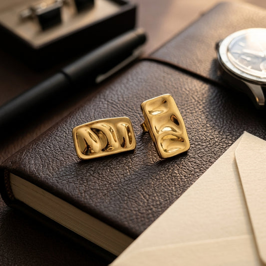 Orlena Gold Stud Earrings