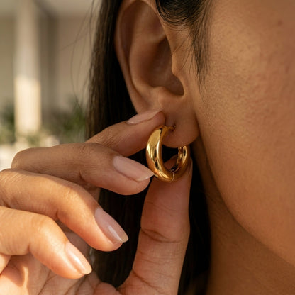 Celestia 925 Sterling Silver Hoop Earrings