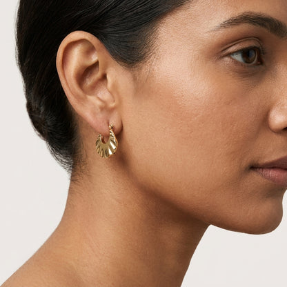 Aurelle Sunburst Gold Hoops