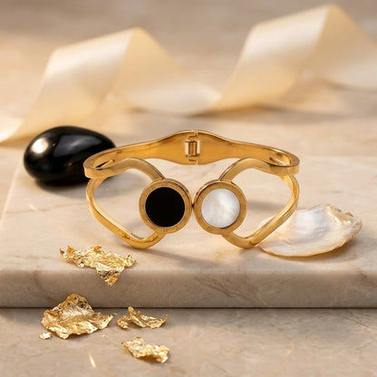 Noir Luna Lock Bracelet