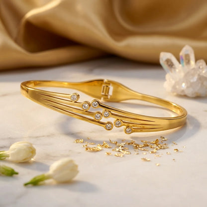 Aurielle Crystal Lock Bracelet