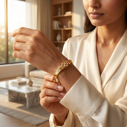 Aurielle Crystal Lock Bracelet