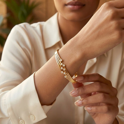 Aurielle Crystal Lock Bracelet