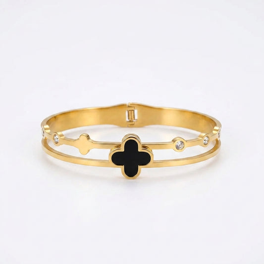 Midnight Clover Bracelet