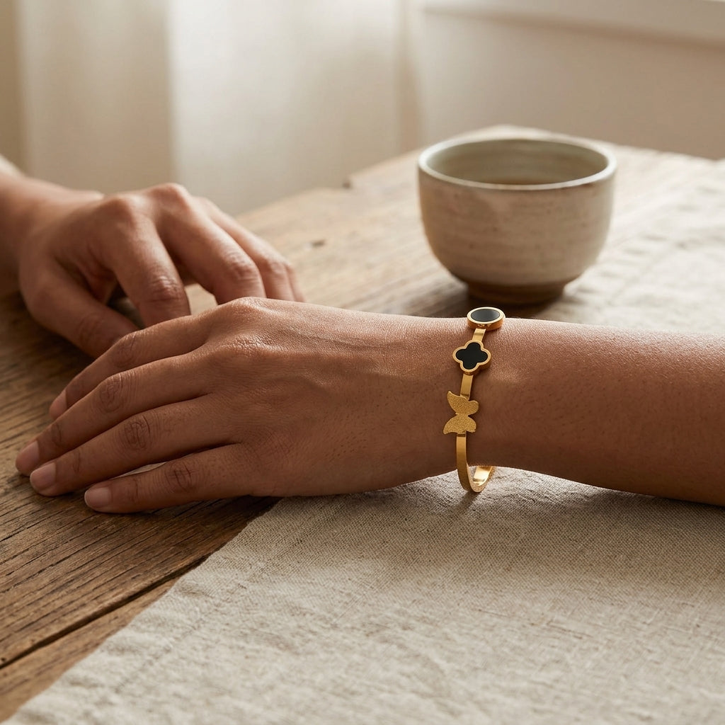 Celeste Noir Butterfly Bracelet