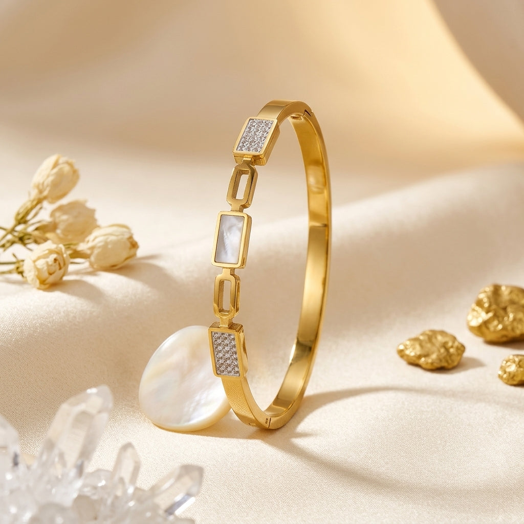 Celestique Pearl Gold Bracelet