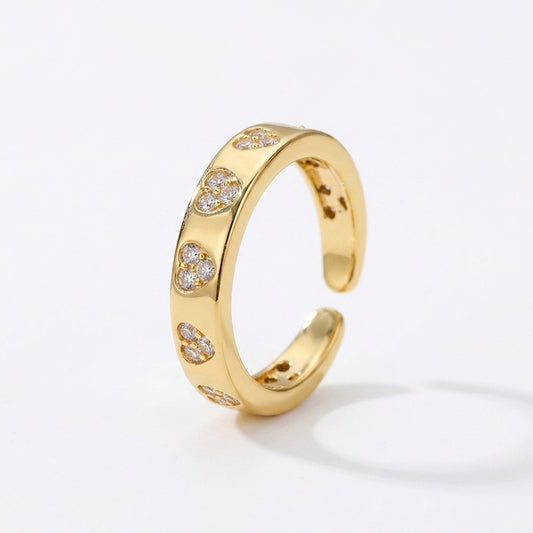 Pave Heart Crystal Ring