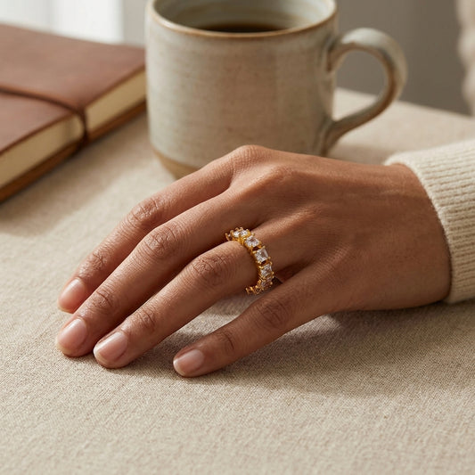 Emerelle Royale Ring - Crystal White