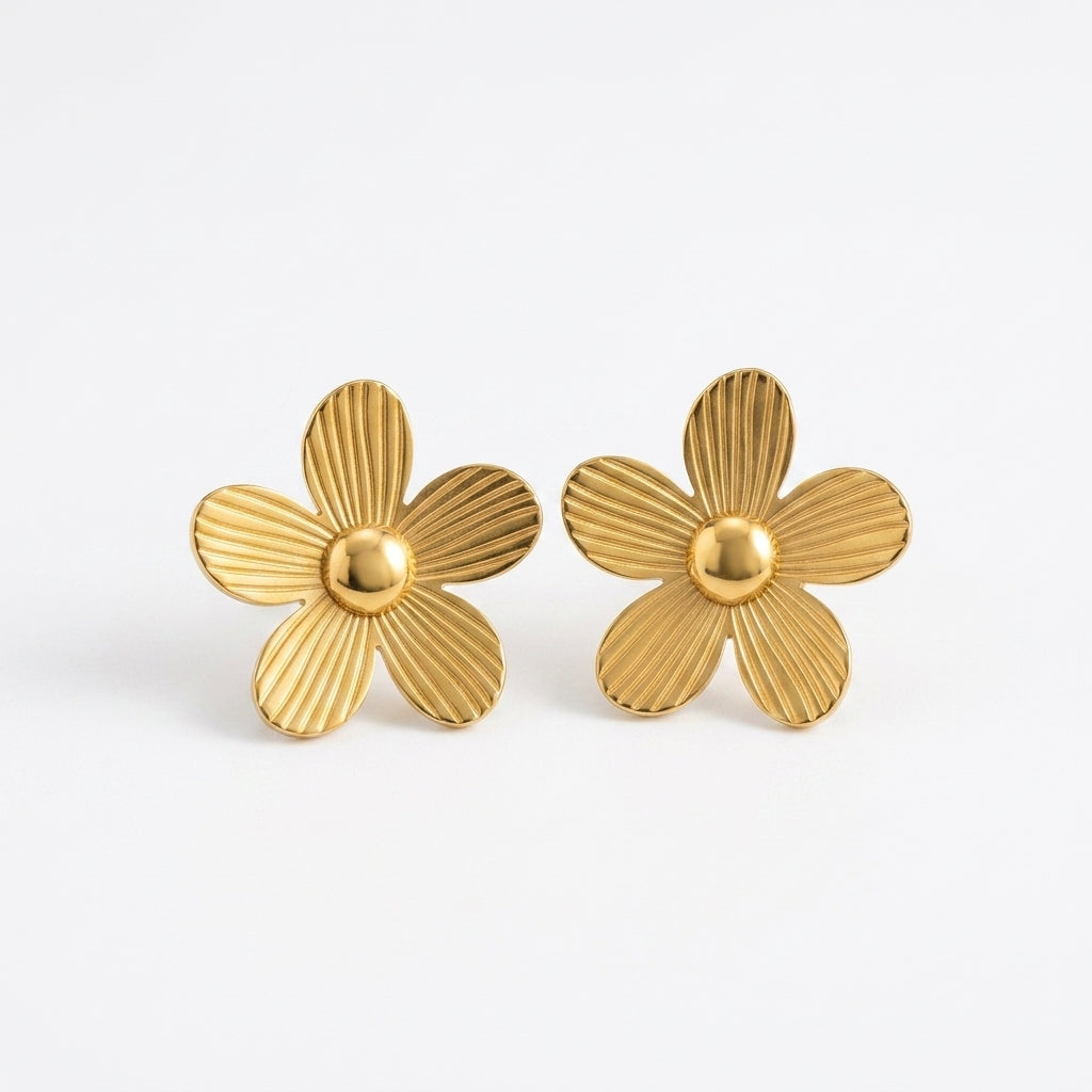 Gold Flora Luxe Studs