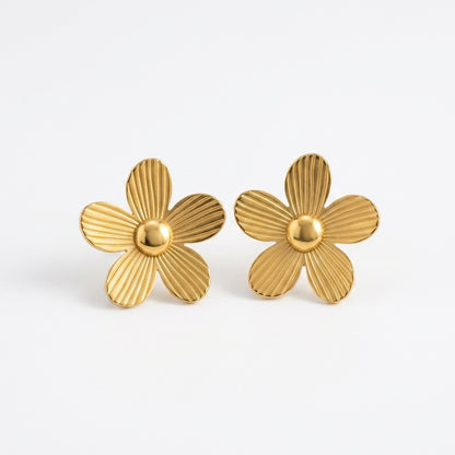 Gold Flora Luxe Studs