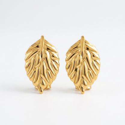 Gold Leaf Aura Studs