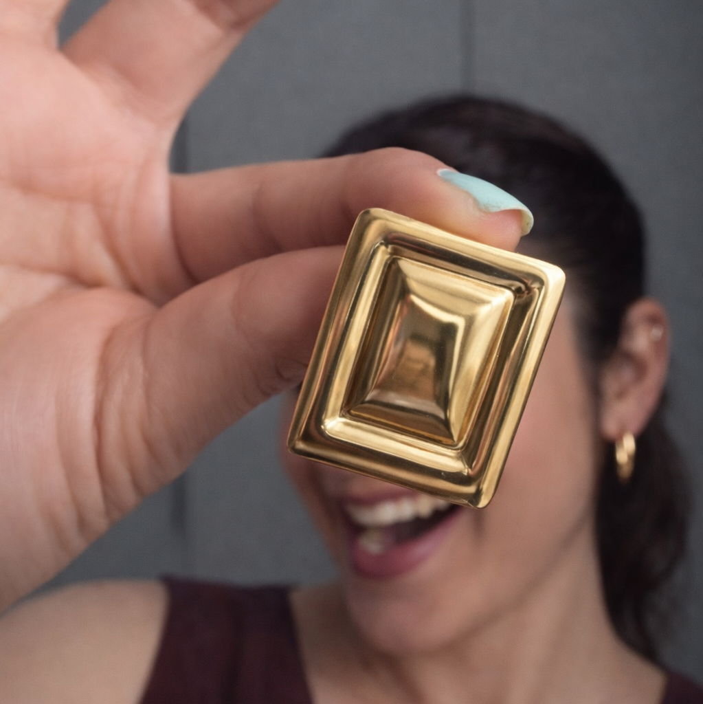Bold Frame Stud Earrings