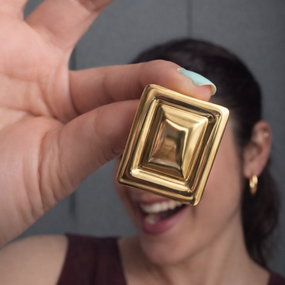 Bold Frame Stud Earrings