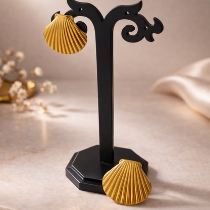 Golden Sea Shell Studs