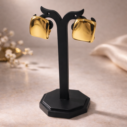 Soft Edge Stud Earrings