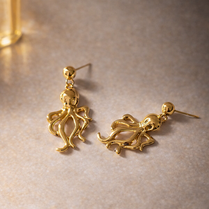 Golden Octavia Drop Earrings