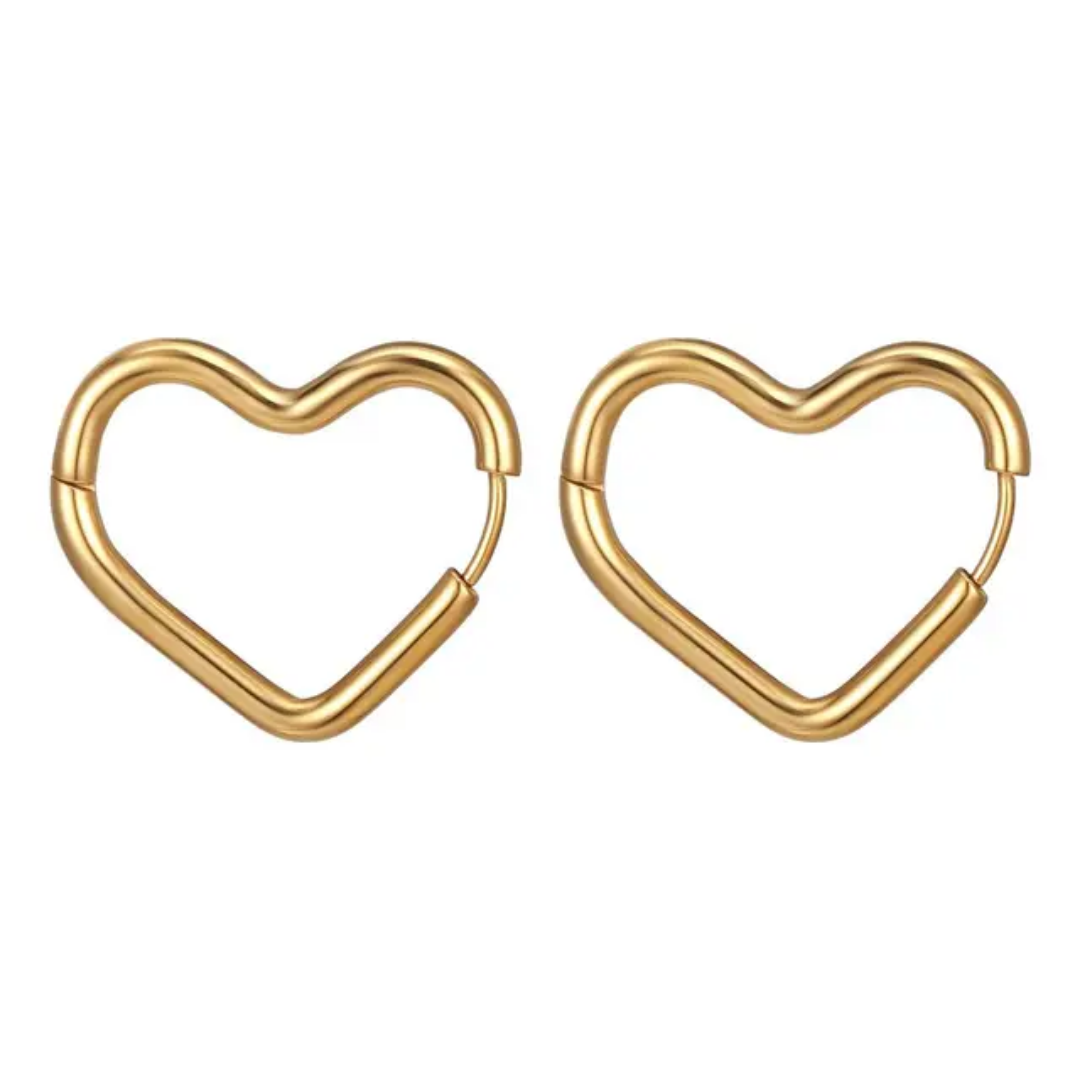 Celestia Heart Hoop Earring
