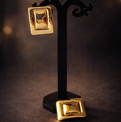 Bold Frame Stud Earrings
