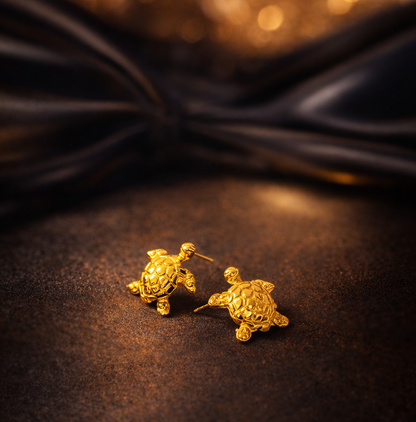 Goodluck Tortoise Stud Earrings